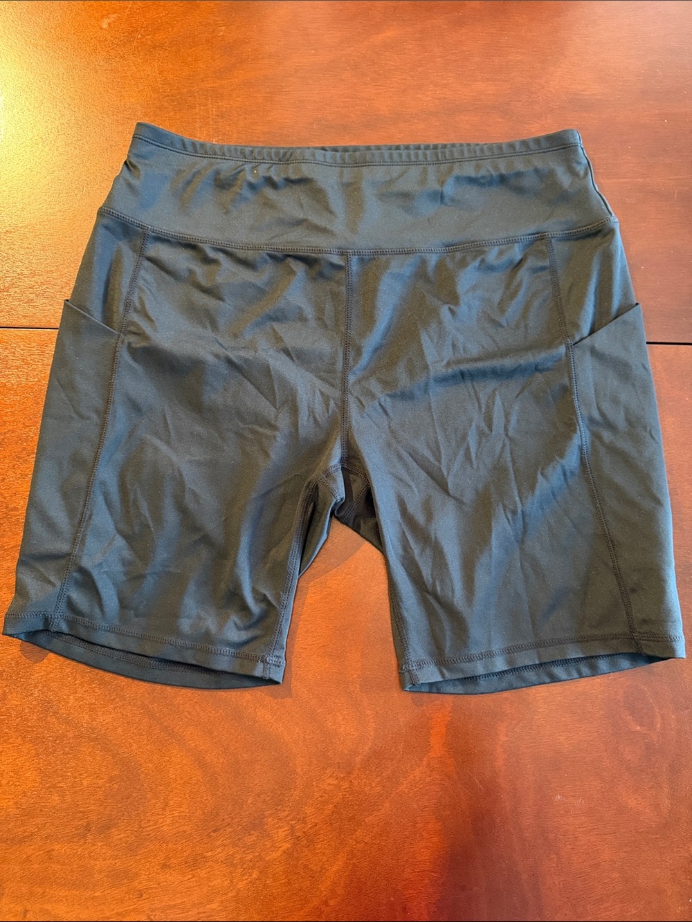 Amazon Women's Black Bike Shorts with Side Pockets